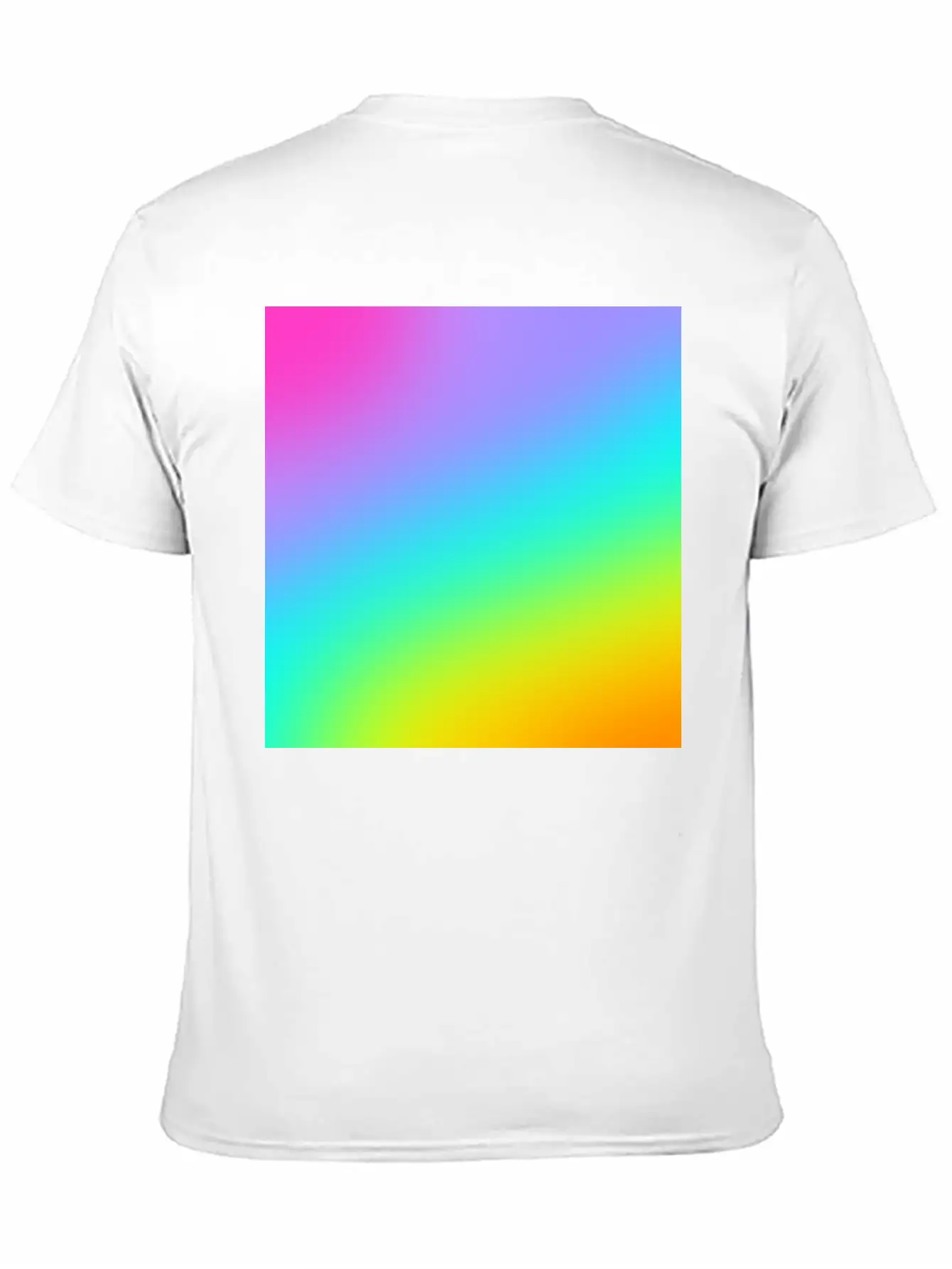 Diagonal Bright Rainbow Gradient Breathable Soft Cotton T-Shirt – Timeless Casual Look