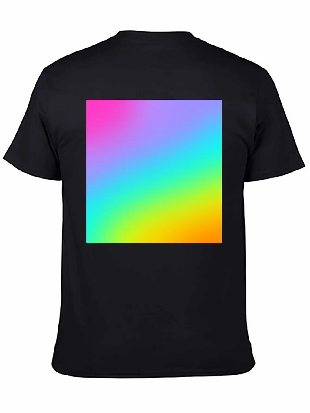 Diagonal Bright Rainbow Gradient Breathable Soft Cotton T-Shirt – Timeless Casual Look