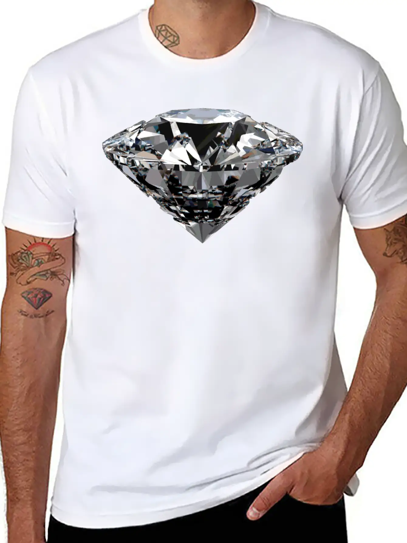 Diamond Unisex Casual T-Shirt – Clean Design For Daily Comfort