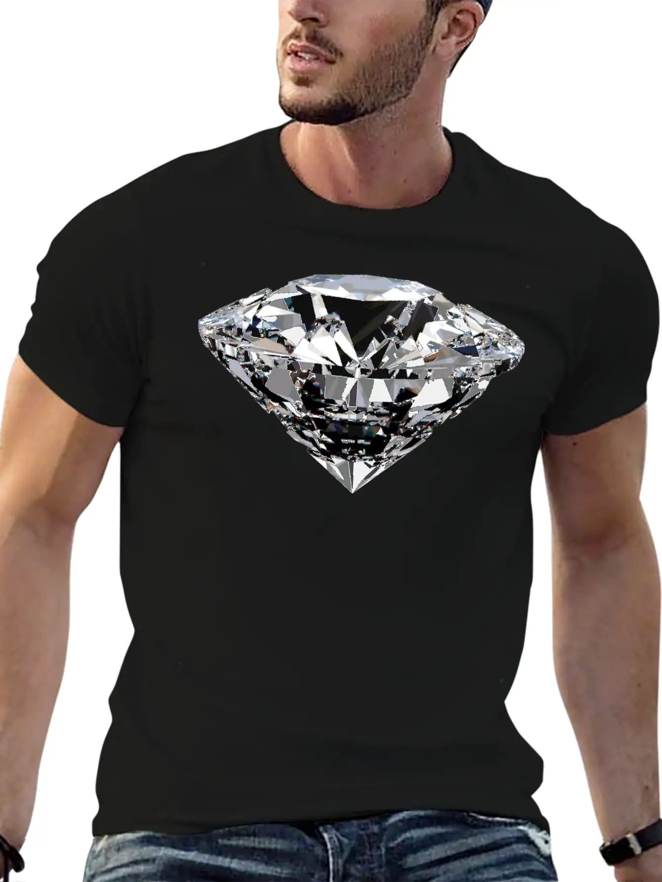 Diamond Unisex Casual T-Shirt – Clean Design For Daily Comfort