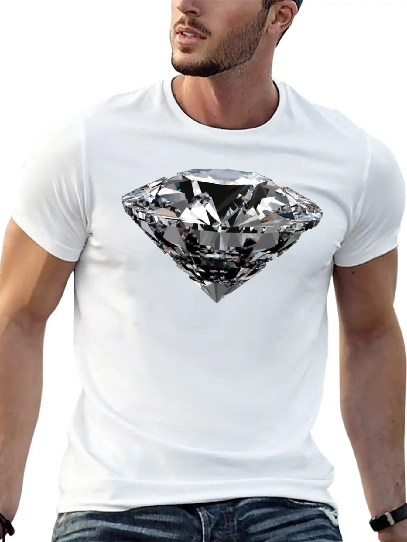 Diamond Unisex Casual T-Shirt – Clean Design For Daily Comfort