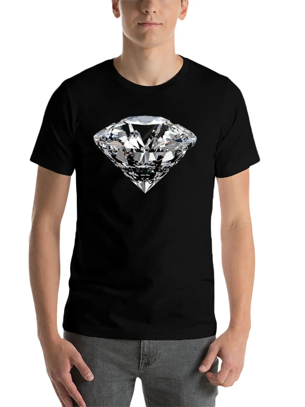 Diamond Unisex Casual T-Shirt – Clean Design For Daily Comfort