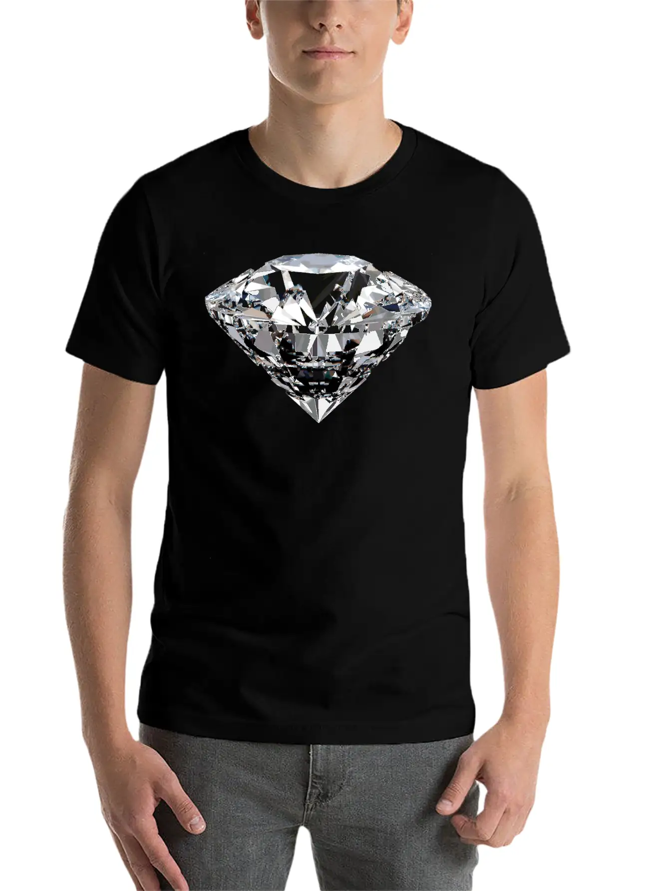 Diamond Unisex Casual T-Shirt – Clean Design For Daily Comfort