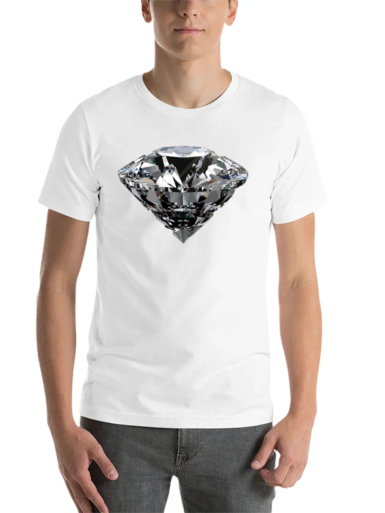 Diamond Unisex Casual T-Shirt – Clean Design For Daily Comfort