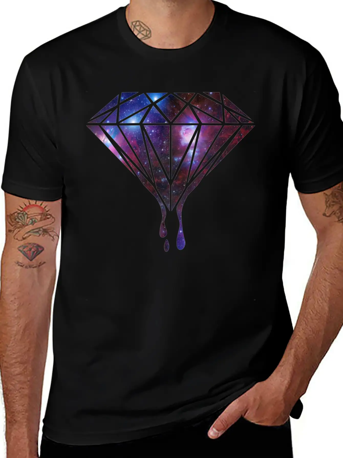 Diamond Universe-Gift-hipster-galaxy-trend-cool Unisex Casual T-Shirt – Clean Design For Daily Comfort