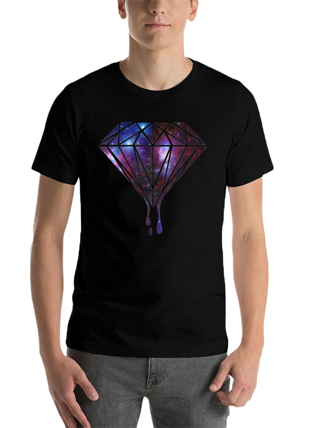Diamond Universe-Gift-hipster-galaxy-trend-cool Unisex Casual T-Shirt – Clean Design For Daily Comfort