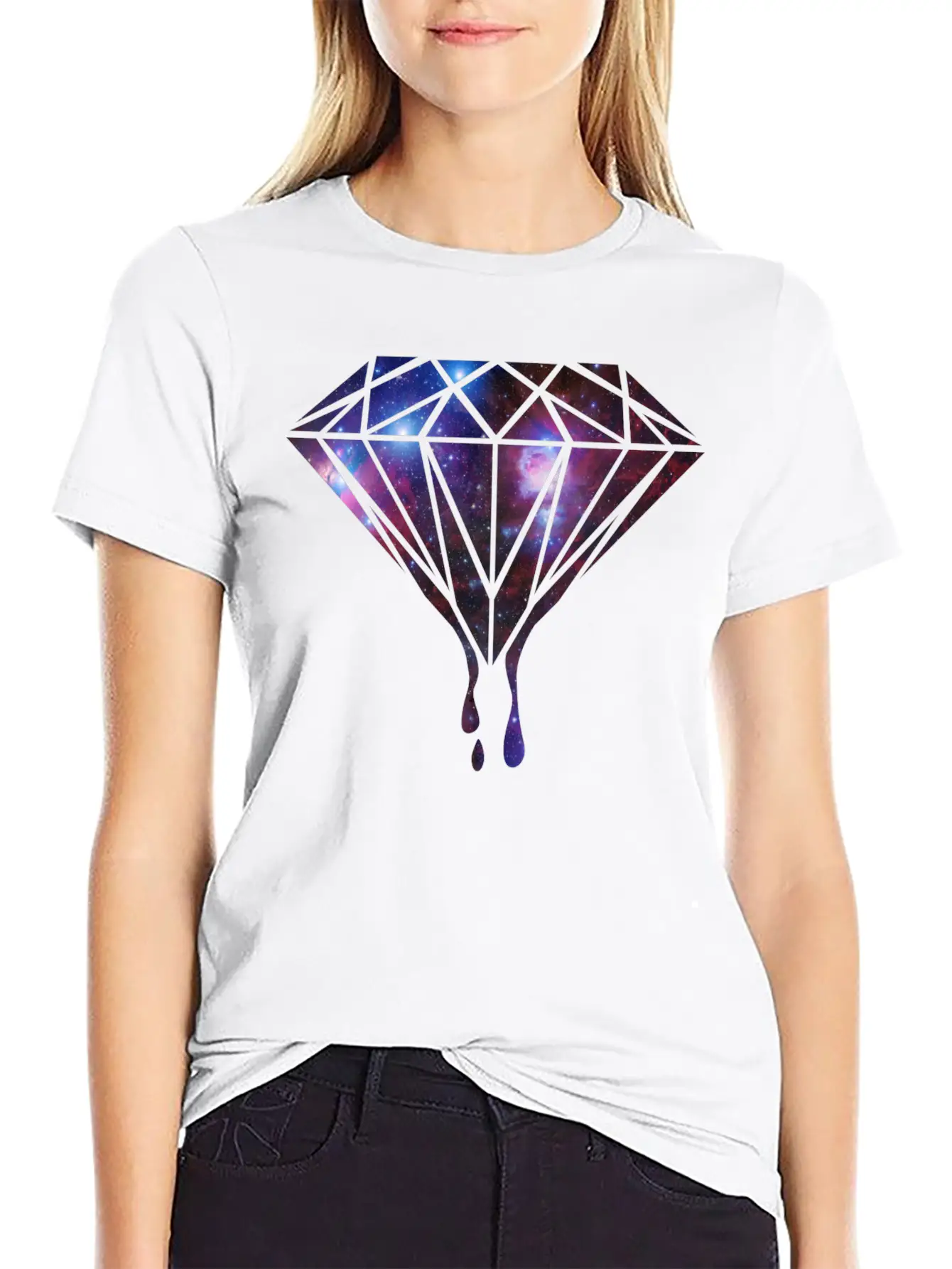 Diamond Universe-Gift-hipster-galaxy-trend-cool Unisex Casual T-Shirt – Clean Design For Daily Comfort