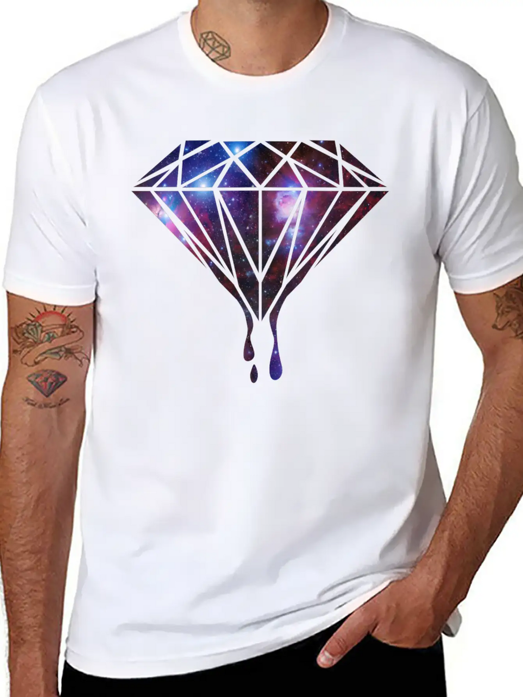 Diamond Universe-Gift-hipster-galaxy-trend-cool Unisex Casual T-Shirt – Clean Design For Daily Comfort