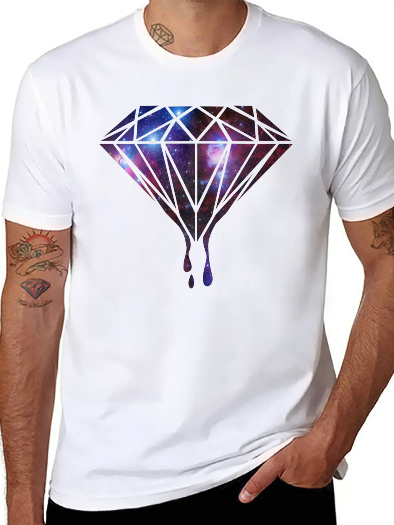 Diamond Universe-Gift-hipster-galaxy-trend-cool Unisex Casual T-Shirt – Clean Design For Daily Comfort