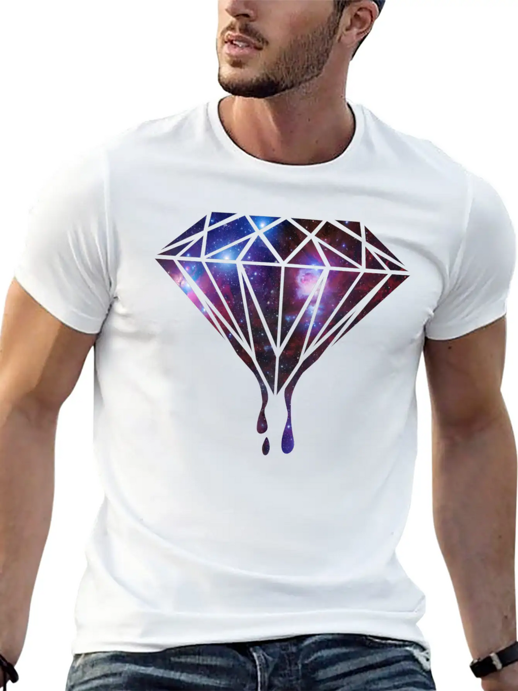 Diamond Universe-Gift-hipster-galaxy-trend-cool Unisex Casual T-Shirt – Clean Design For Daily Comfort
