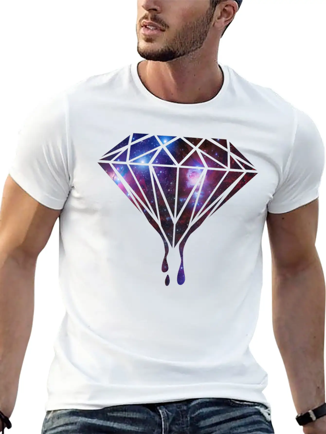 Diamond Universe-Gift-hipster-galaxy-trend-cool Unisex Casual T-Shirt – Clean Design For Daily Comfort