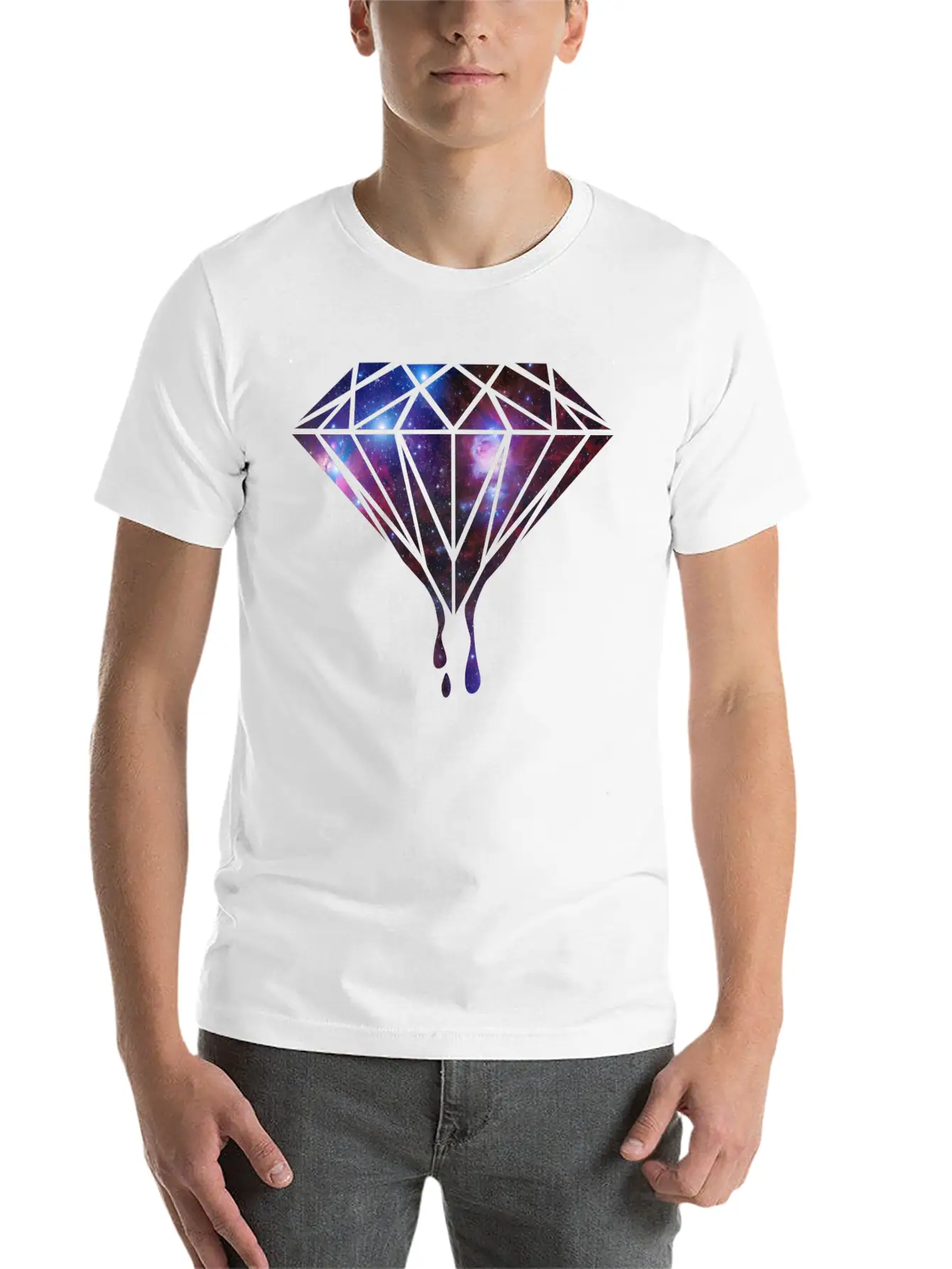 Diamond Universe-Gift-hipster-galaxy-trend-cool Unisex Casual T-Shirt – Clean Design For Daily Comfort