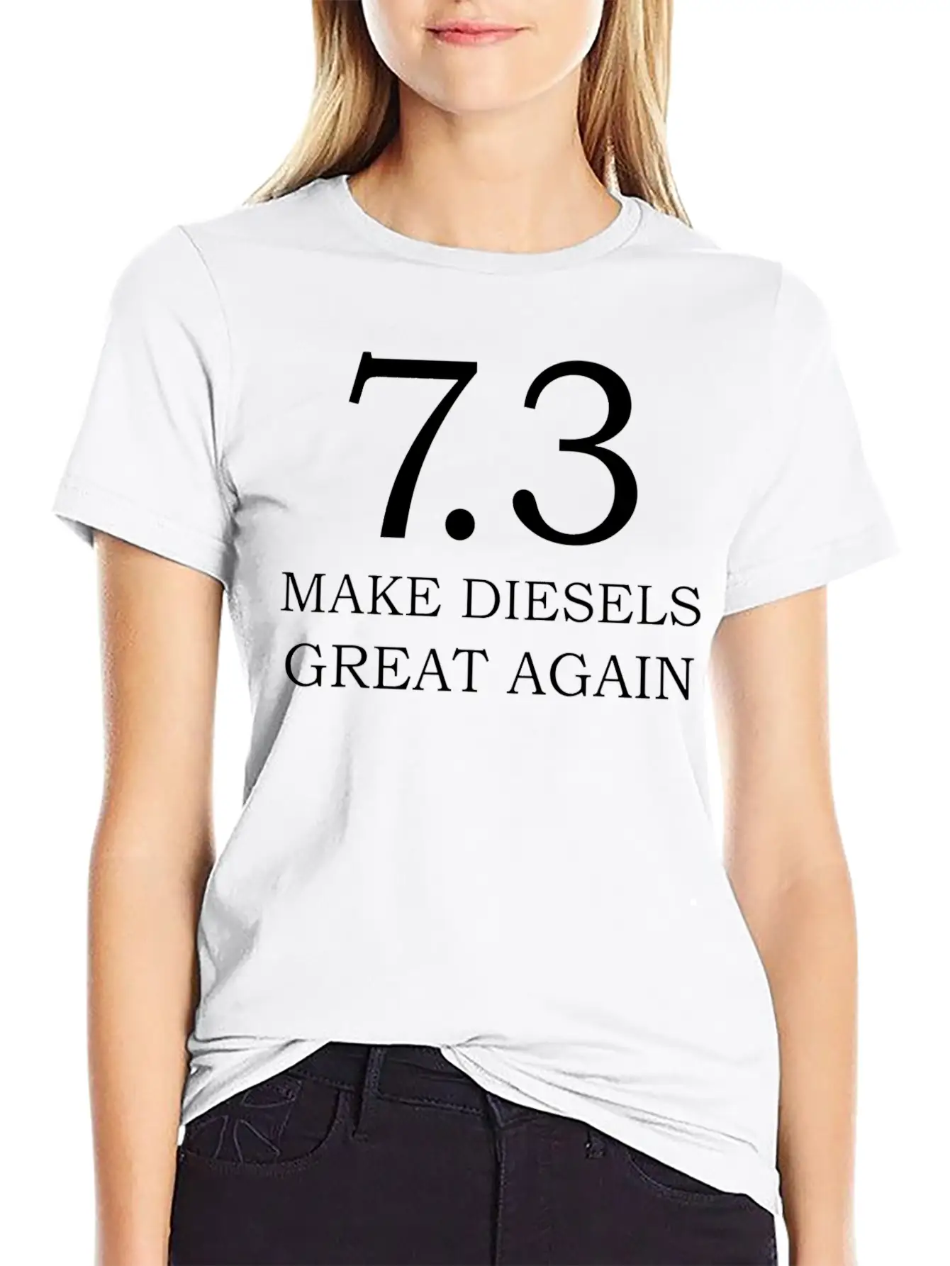 Diesel 7 3 Make Diesel Great Again Truck Casual Graphic T-Shirt – Simple And Comfortable Daily Wear
