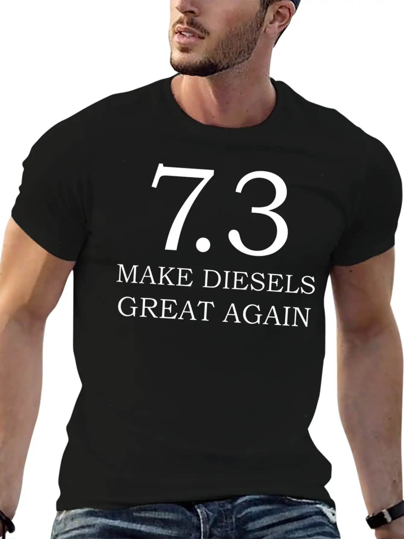 Diesel 7 3 Make Diesel Great Again Truck Casual Graphic T-Shirt – Simple And Comfortable Daily Wear