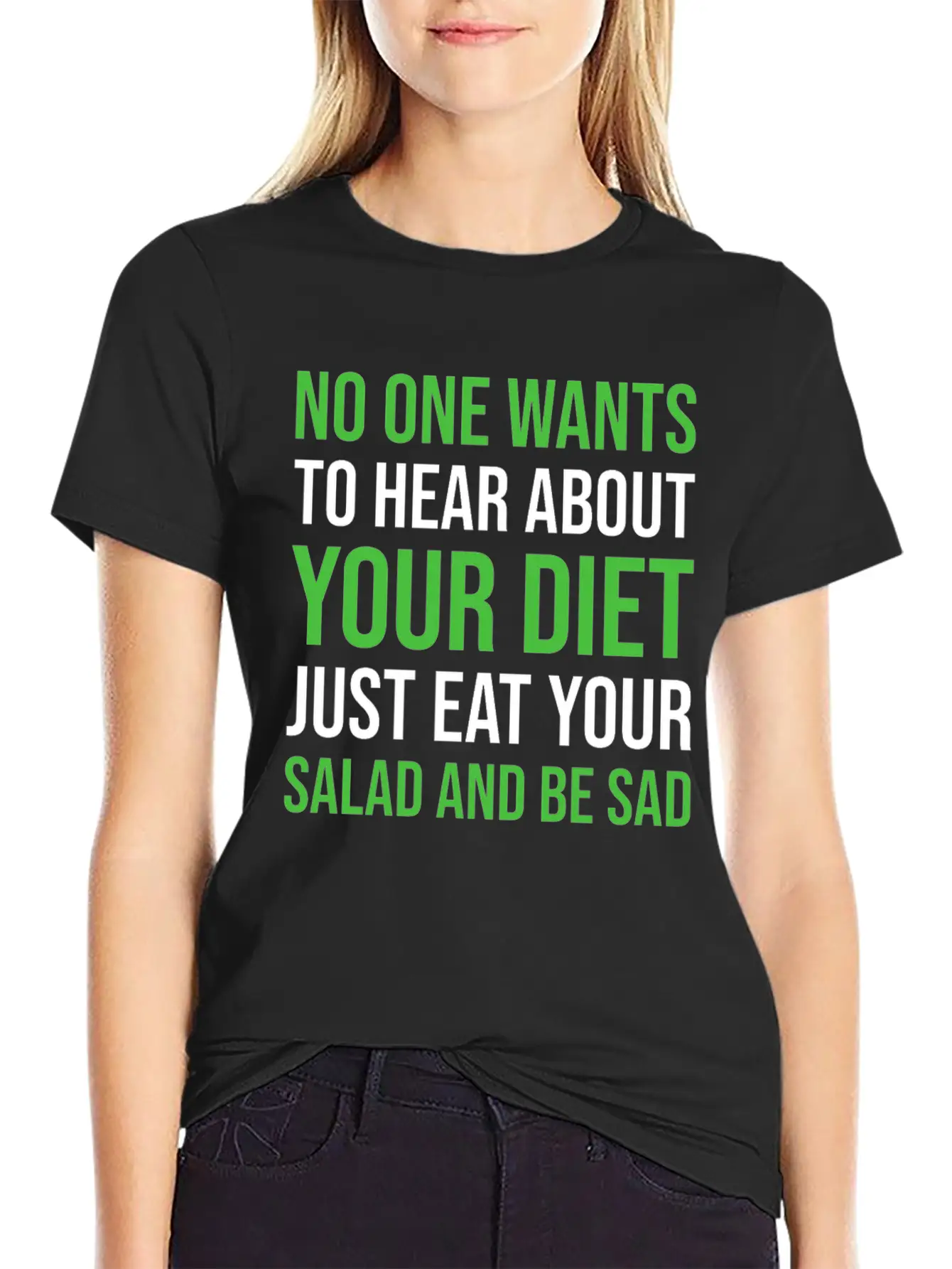 Diet Nutrition Parody Funny Unisex Short Sleeve Soft Cotton T-Shirt – Casual Everyday Wear