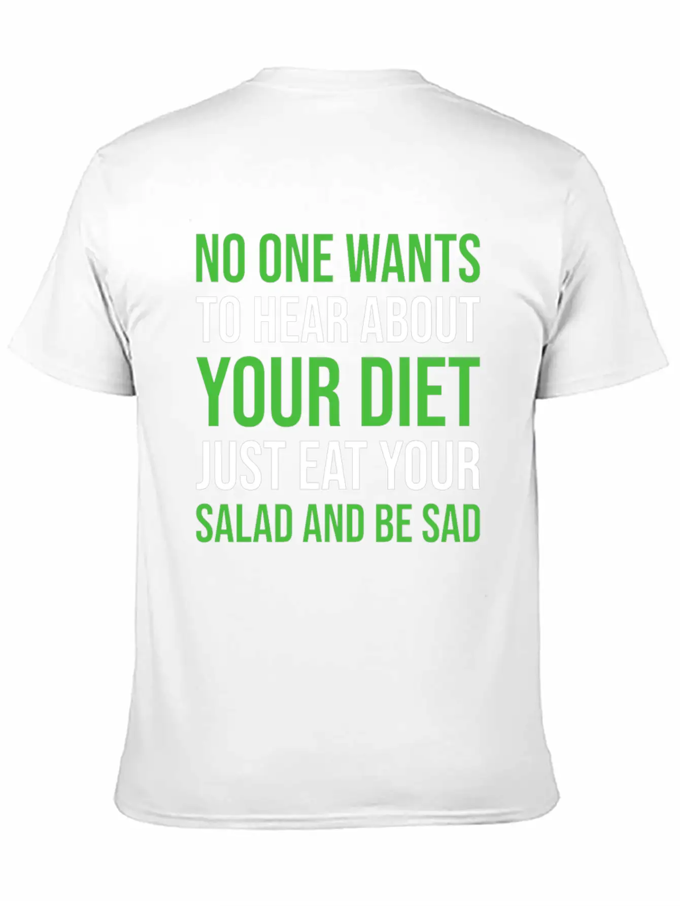 Diet Nutrition Parody Funny Unisex Short Sleeve Soft Cotton T-Shirt – Casual Everyday Wear