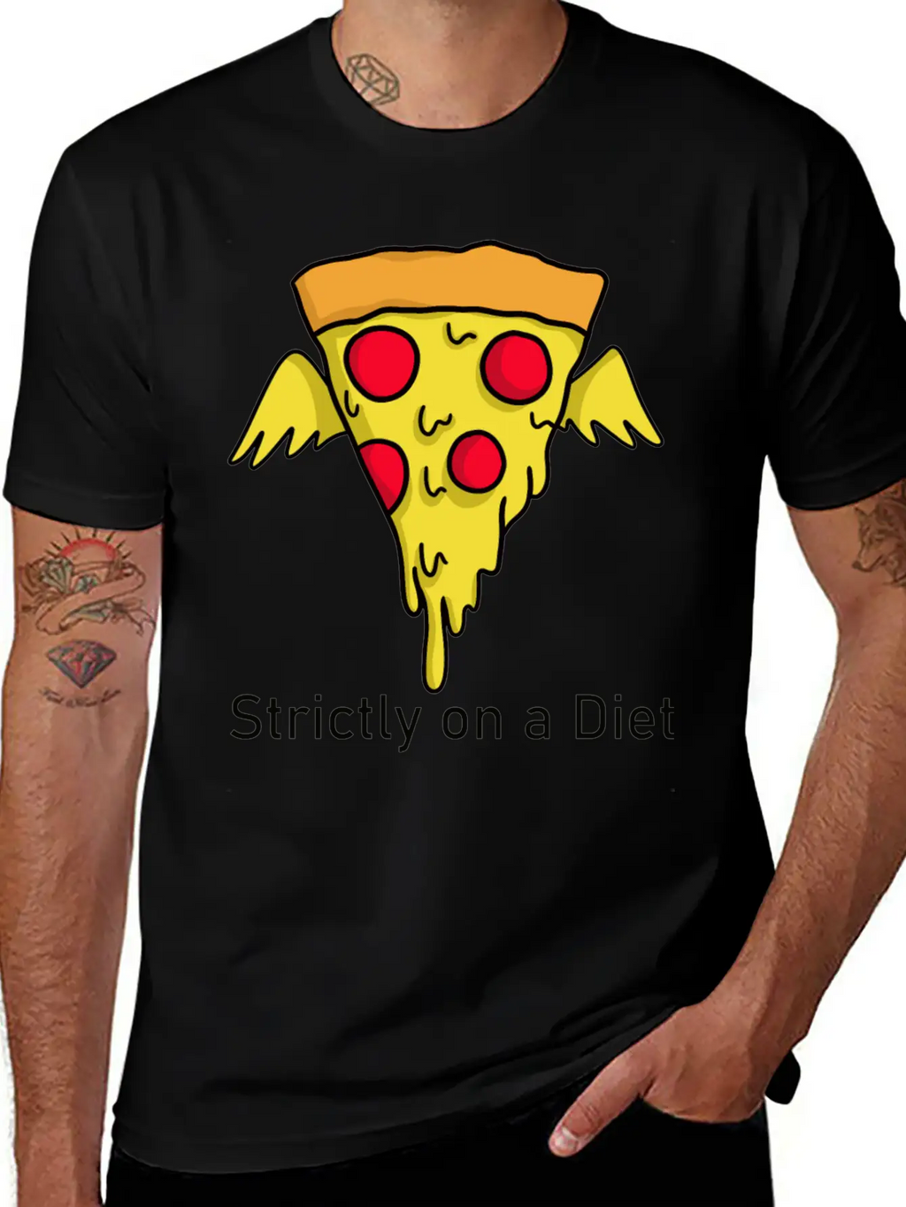 DIET - Pizza Unisex Casual T-Shirt – Clean Design For Daily Comfort