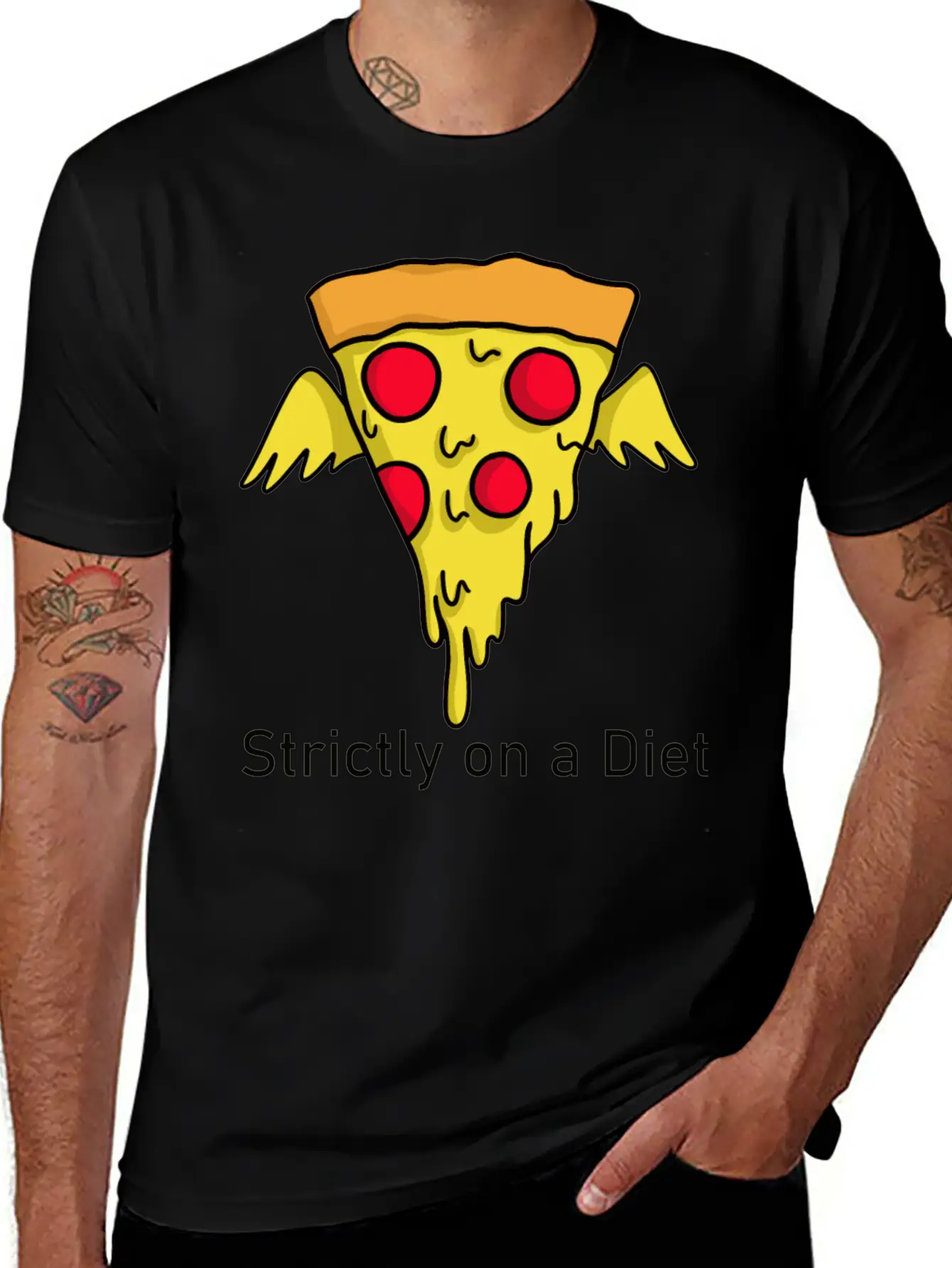 DIET - Pizza Unisex Casual T-Shirt – Clean Design For Daily Comfort