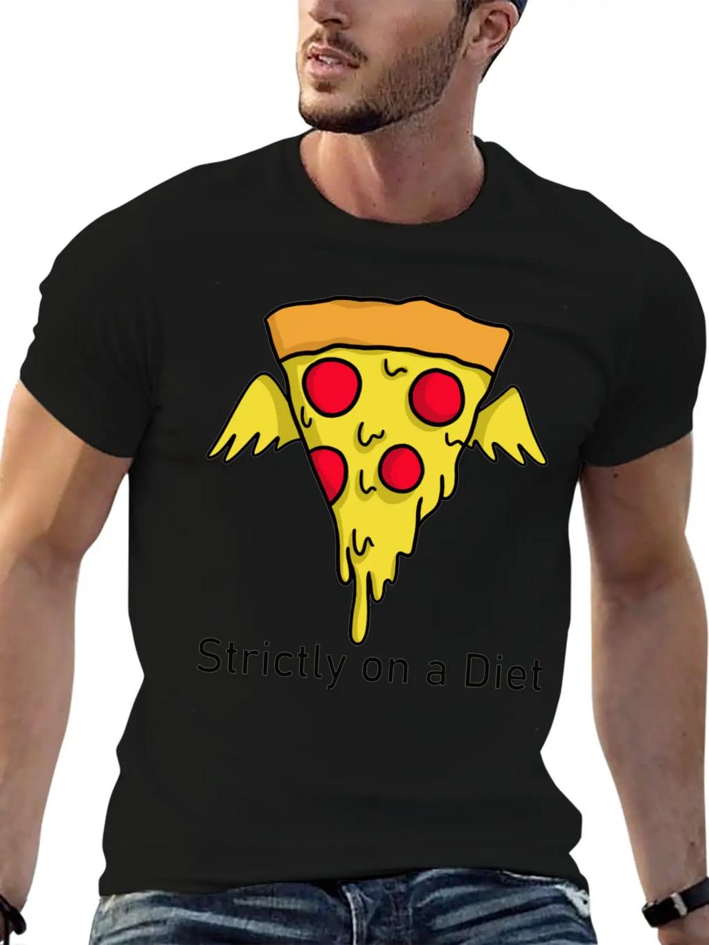 DIET - Pizza Unisex Casual T-Shirt – Clean Design For Daily Comfort
