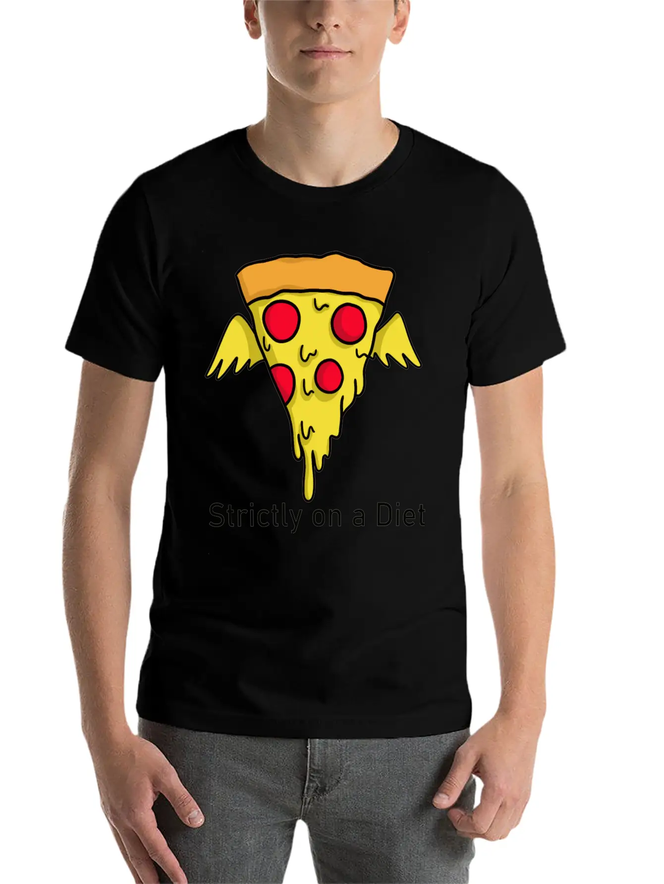 DIET - Pizza Unisex Casual T-Shirt – Clean Design For Daily Comfort