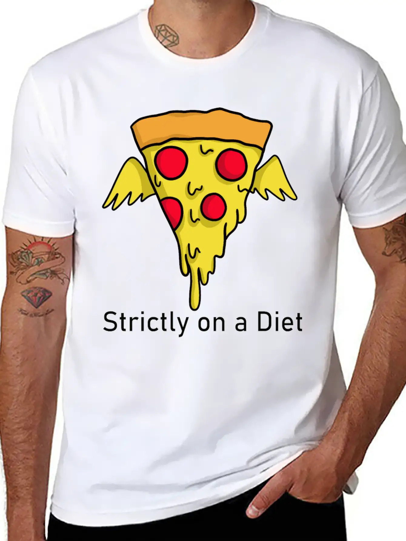 DIET - Pizza Unisex Casual T-Shirt – Clean Design For Daily Comfort