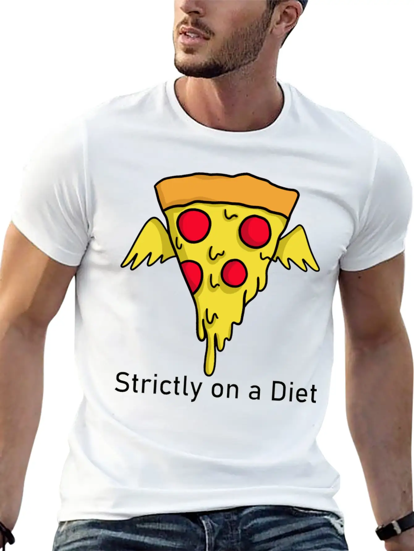 DIET - Pizza Unisex Casual T-Shirt – Clean Design For Daily Comfort