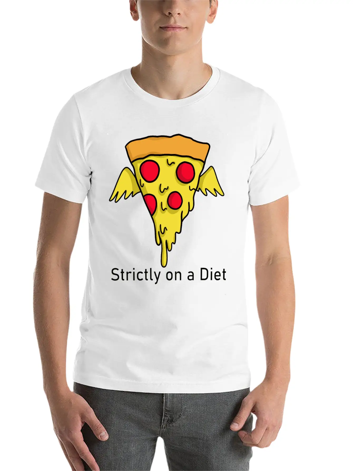 DIET - Pizza Unisex Casual T-Shirt – Clean Design For Daily Comfort