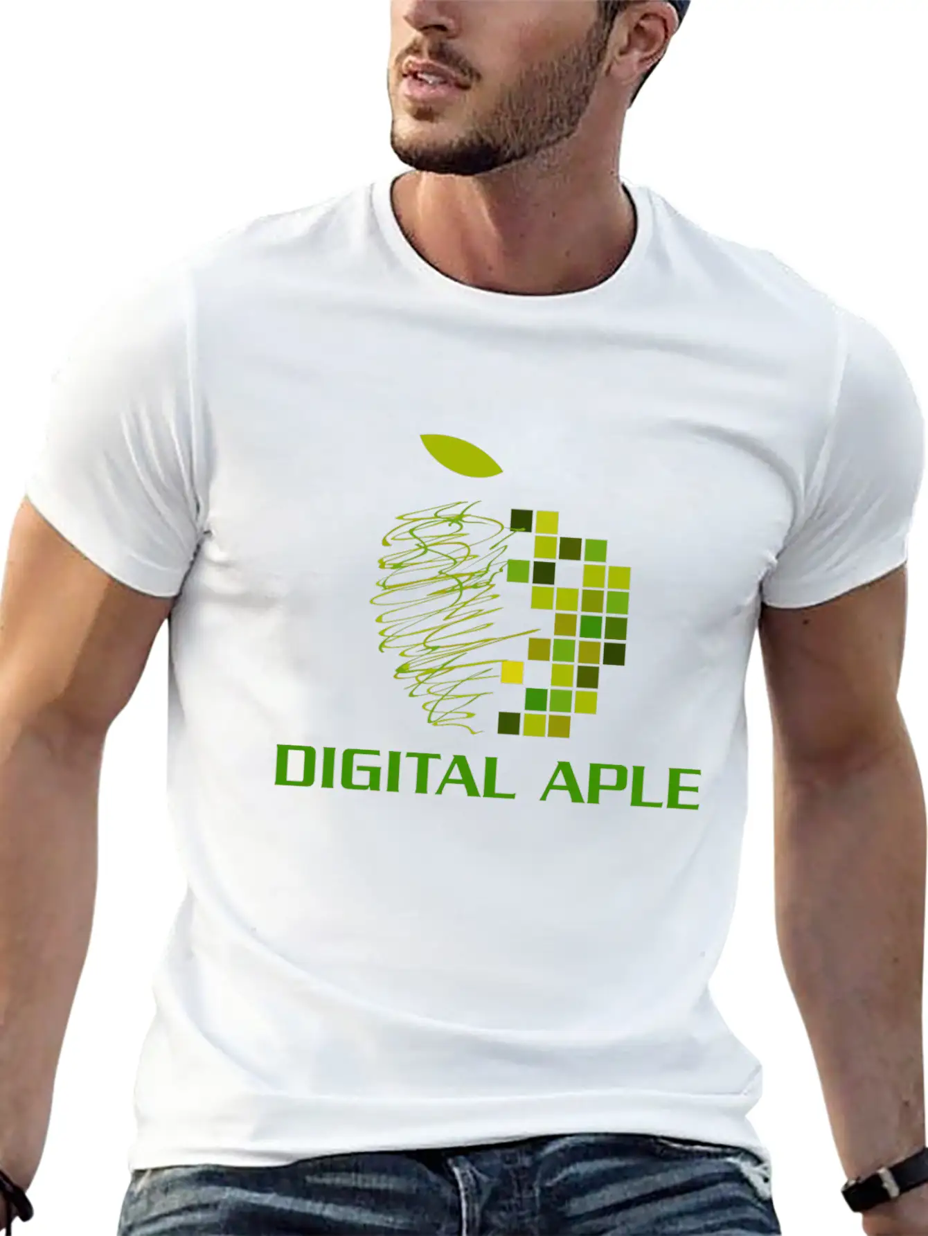 Digital Aple Unisex Short Sleeve Soft Cotton T-Shirt – Casual Everyday Wear