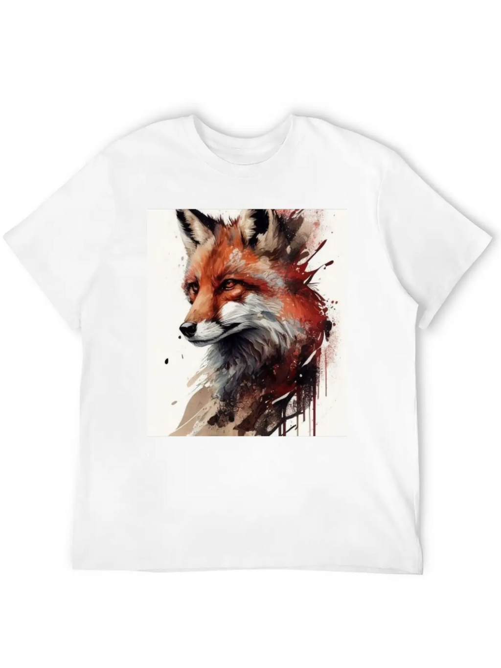 Digital Art Fox Stylish Everyday T-Shirt – Unisex Basic Cotton Tee