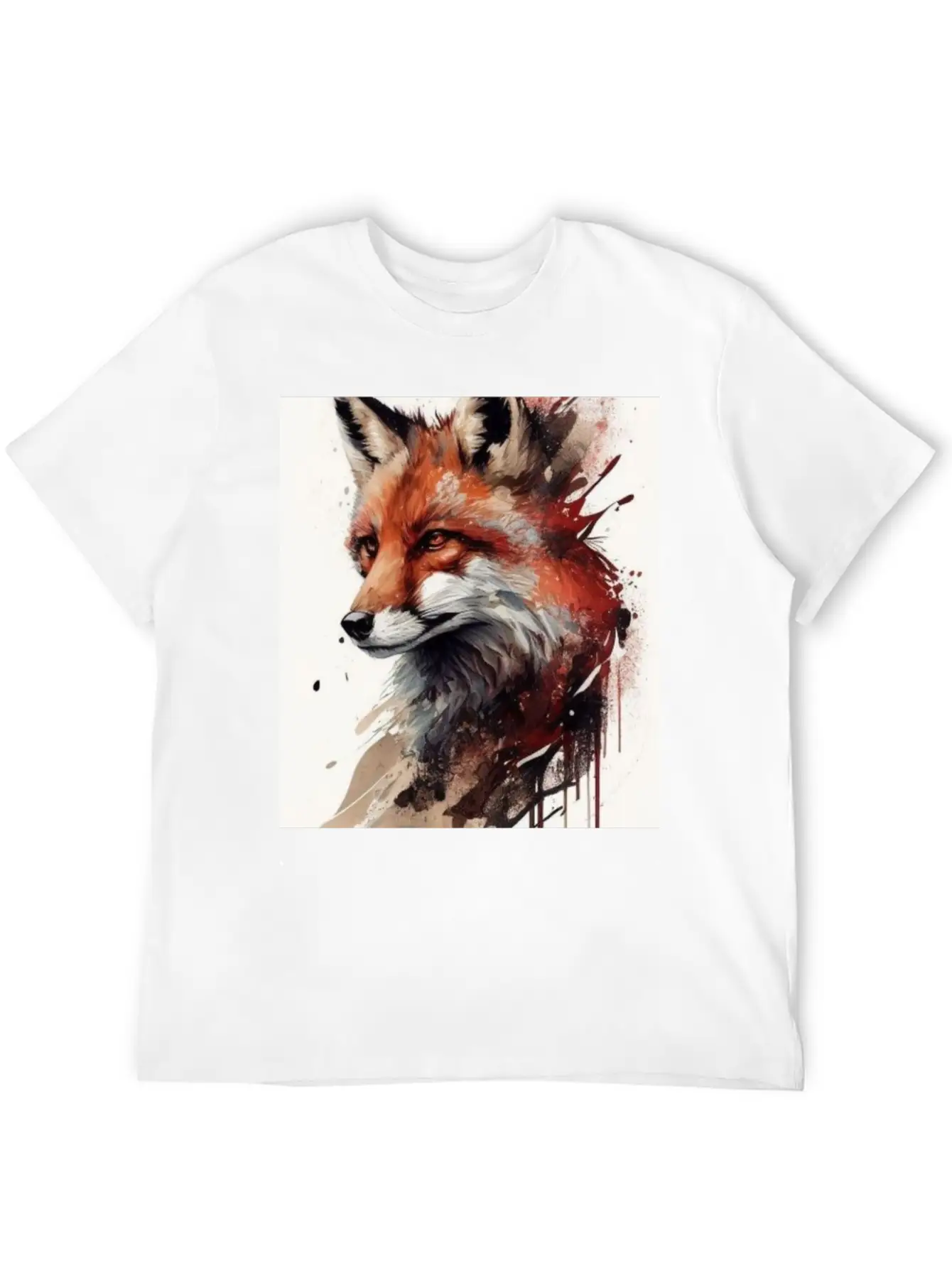 Digital Art Fox Stylish Everyday T-Shirt – Unisex Basic Cotton Tee