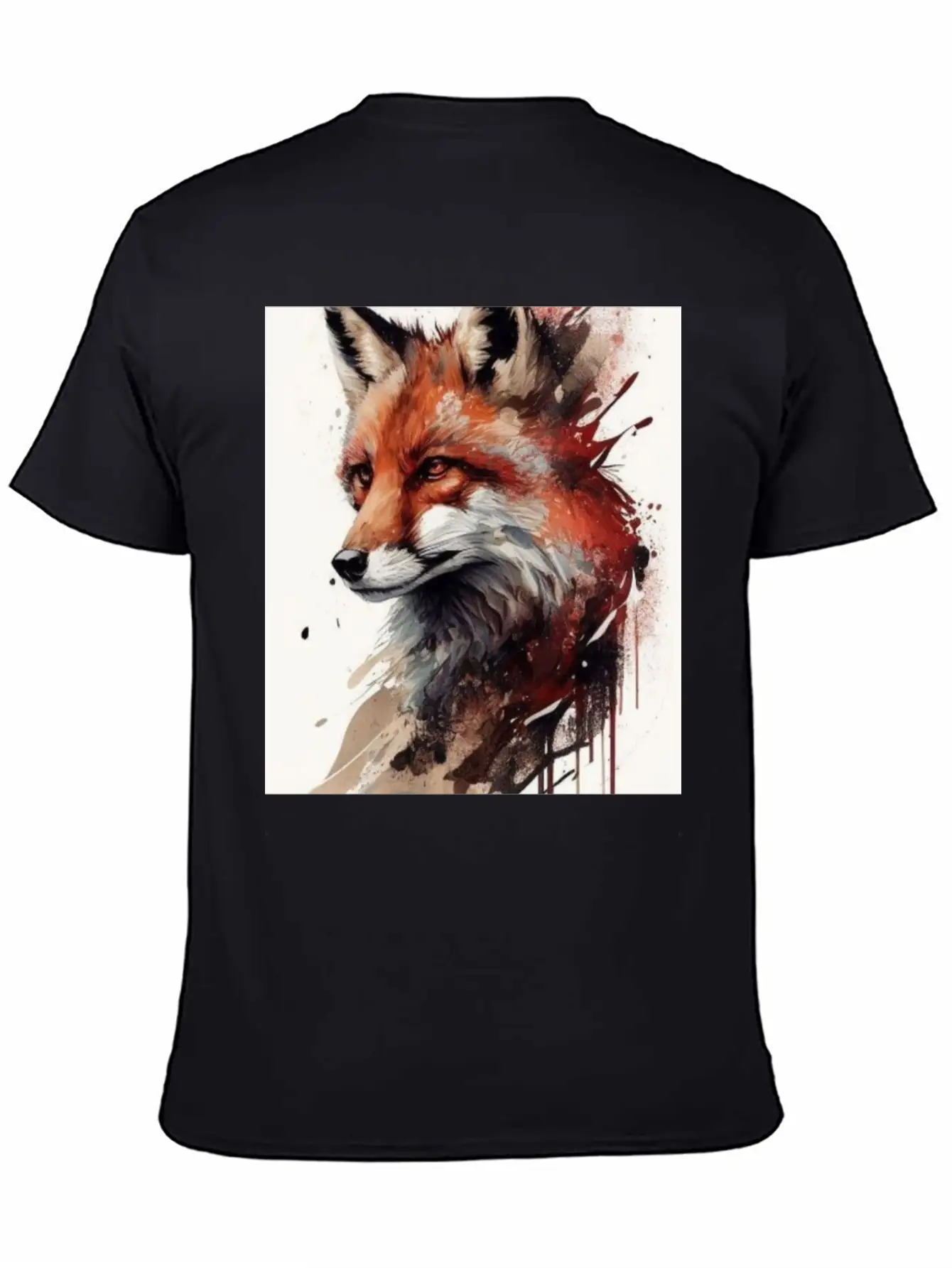 Digital Art Fox Stylish Everyday T-Shirt – Unisex Basic Cotton Tee