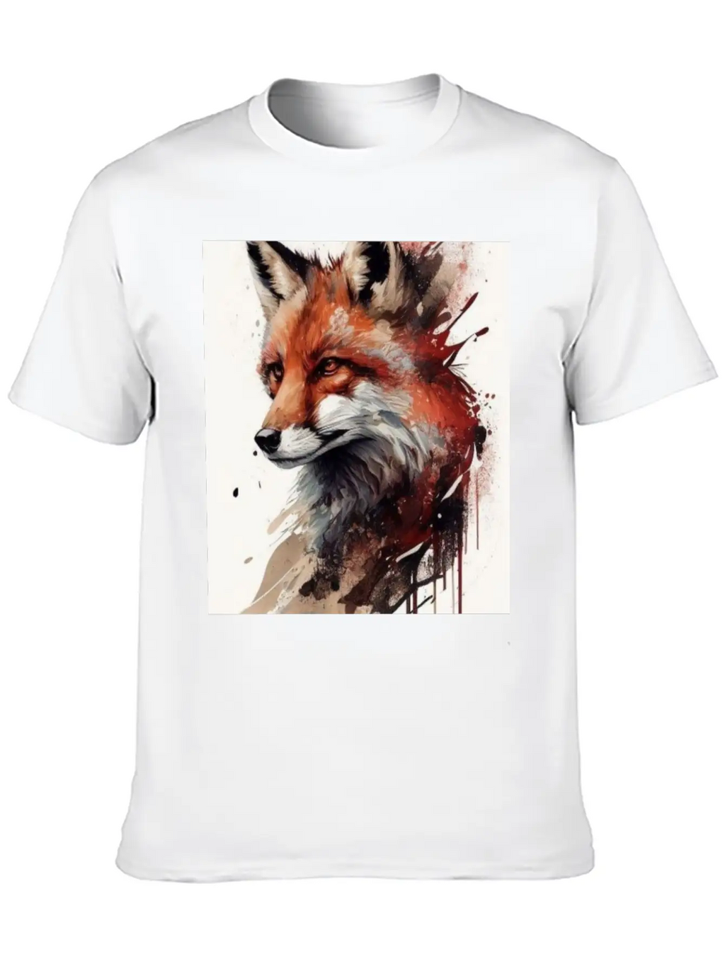 Digital Art Fox Stylish Everyday T-Shirt – Unisex Basic Cotton Tee
