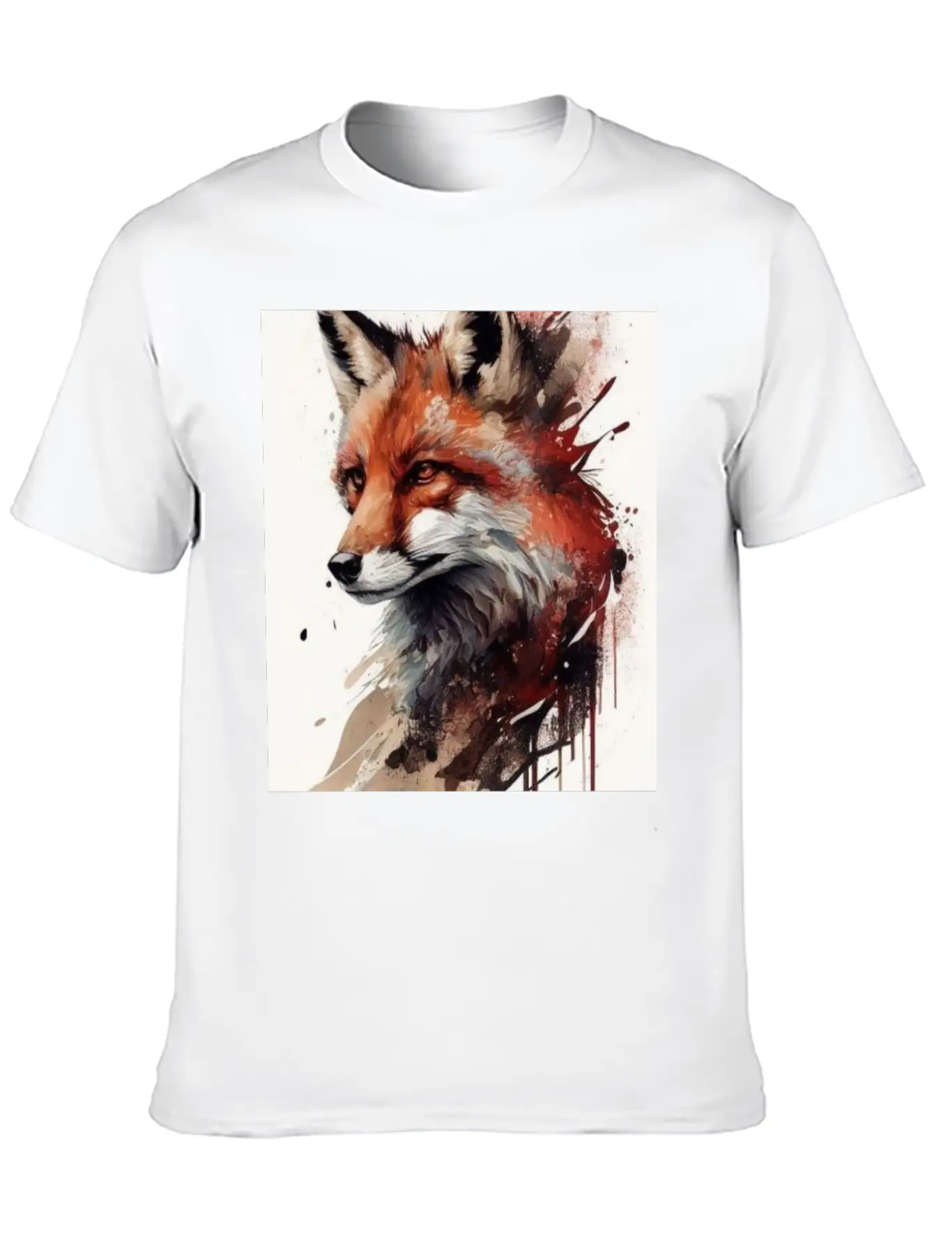 Digital Art Fox Stylish Everyday T-Shirt – Unisex Basic Cotton Tee