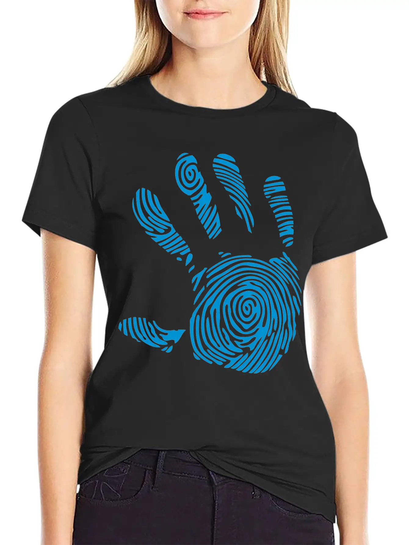 Digital Footprint In 1010 Hand Unisex Casual T-Shirt – Clean Design For Daily Comfort