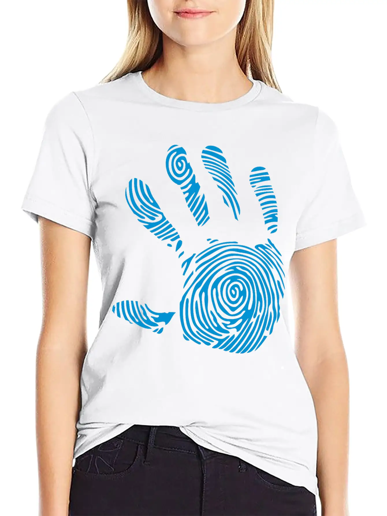Digital Footprint In 1010 Hand Unisex Casual T-Shirt – Clean Design For Daily Comfort
