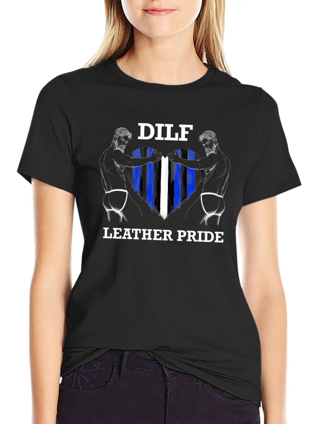 Dilf Leather Pride Black Unisex Casual T-Shirt – Clean Design For Daily Comfort
