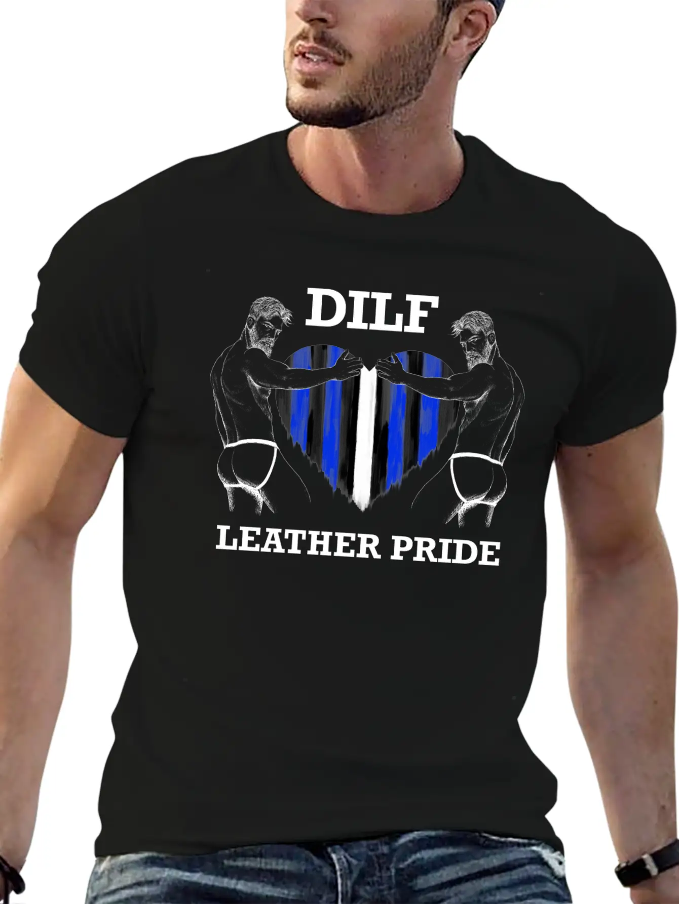 Dilf Leather Pride Black Unisex Casual T-Shirt – Clean Design For Daily Comfort