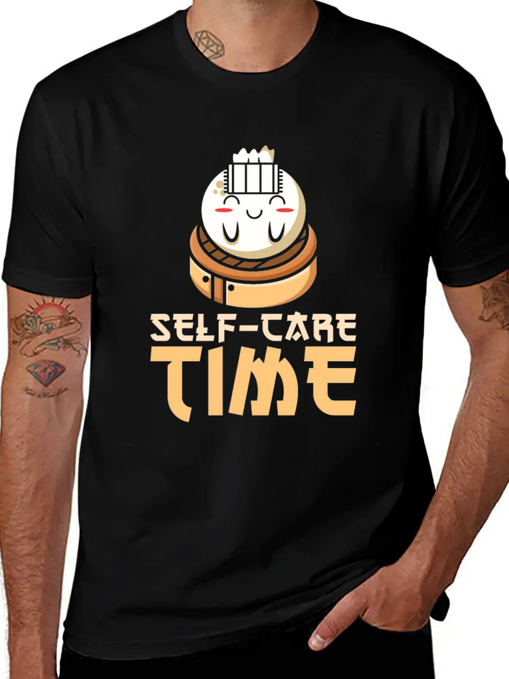 Dim Sums Asian Food Self-care Relaxing Time Unisex Casual T-Shirt – Clean Design For Daily Comfort