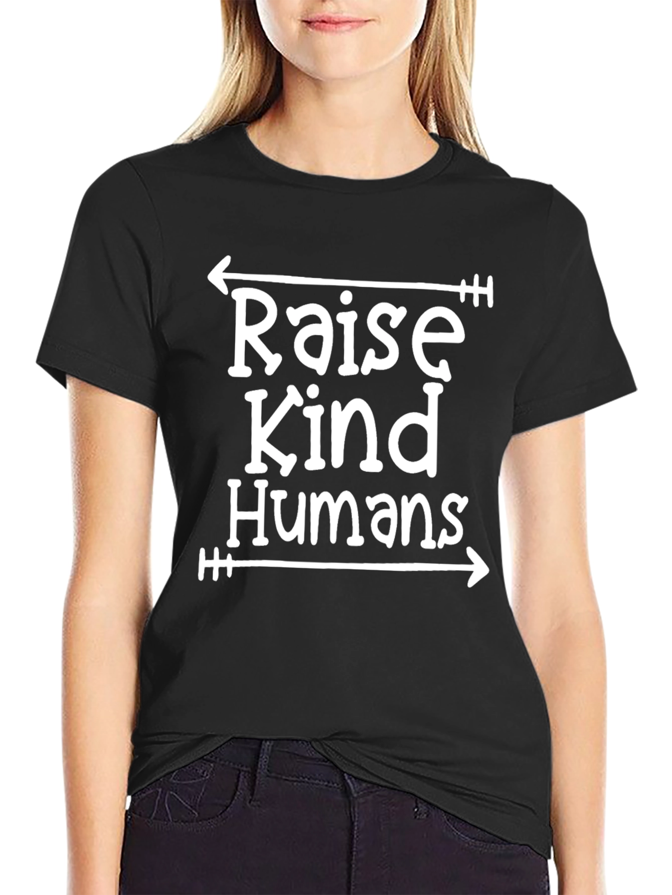 Raise Kind Humans T-Shirt - Trendy Graphic Tee