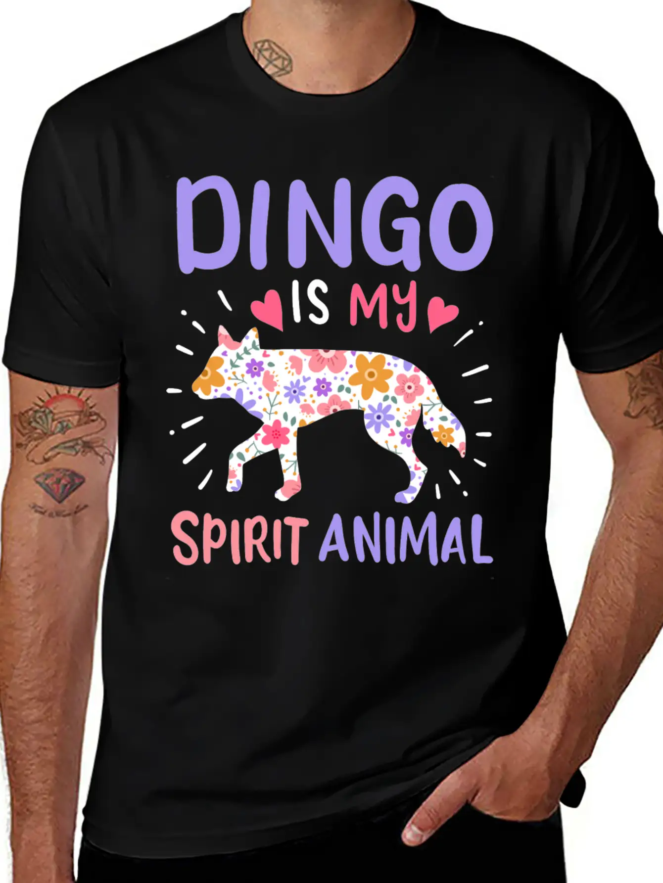Dingo Spirit Animal Stylish Everyday T-Shirt – Unisex Basic Cotton Tee