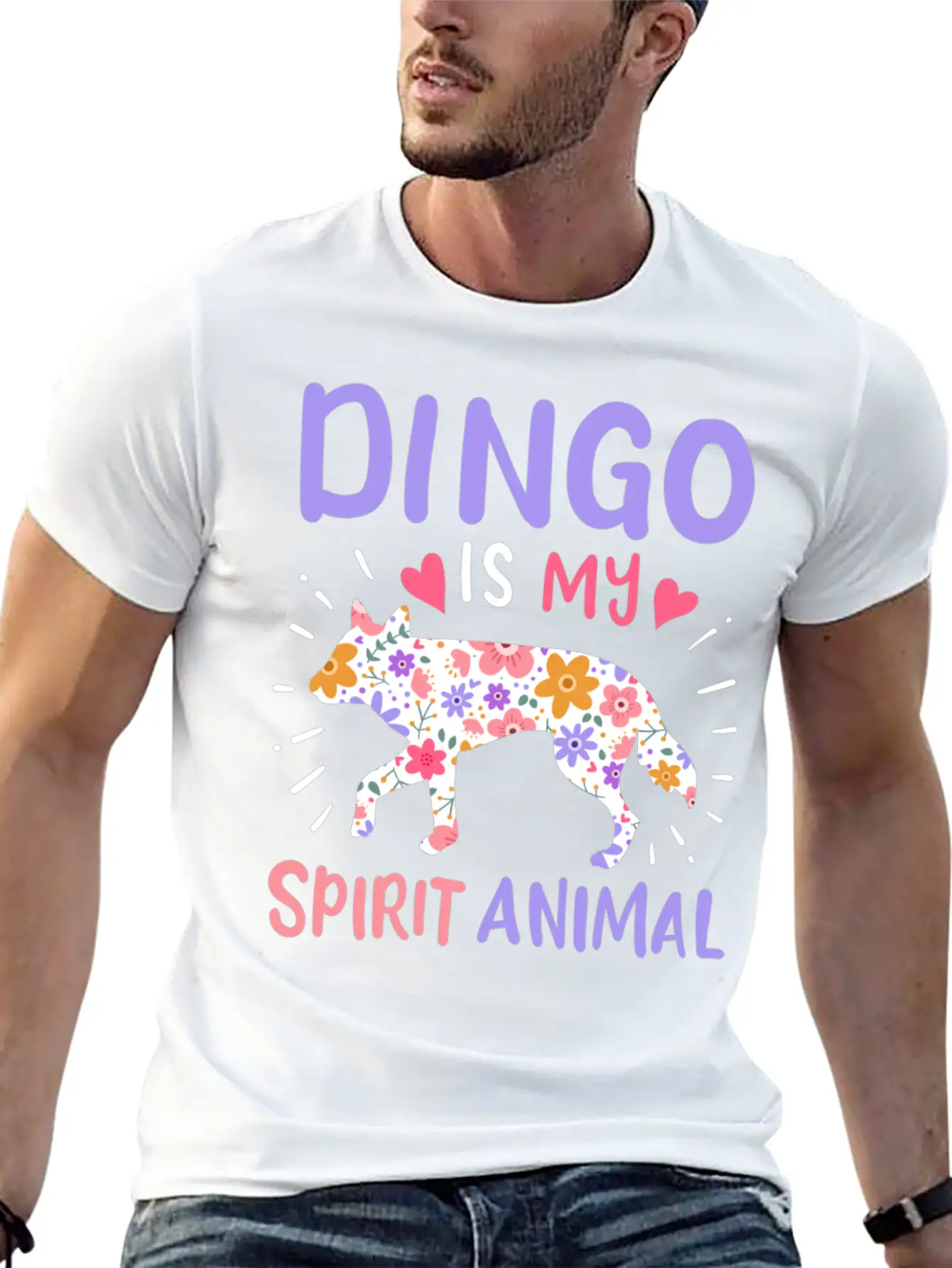 Dingo Spirit Animal Stylish Everyday T-Shirt – Unisex Basic Cotton Tee