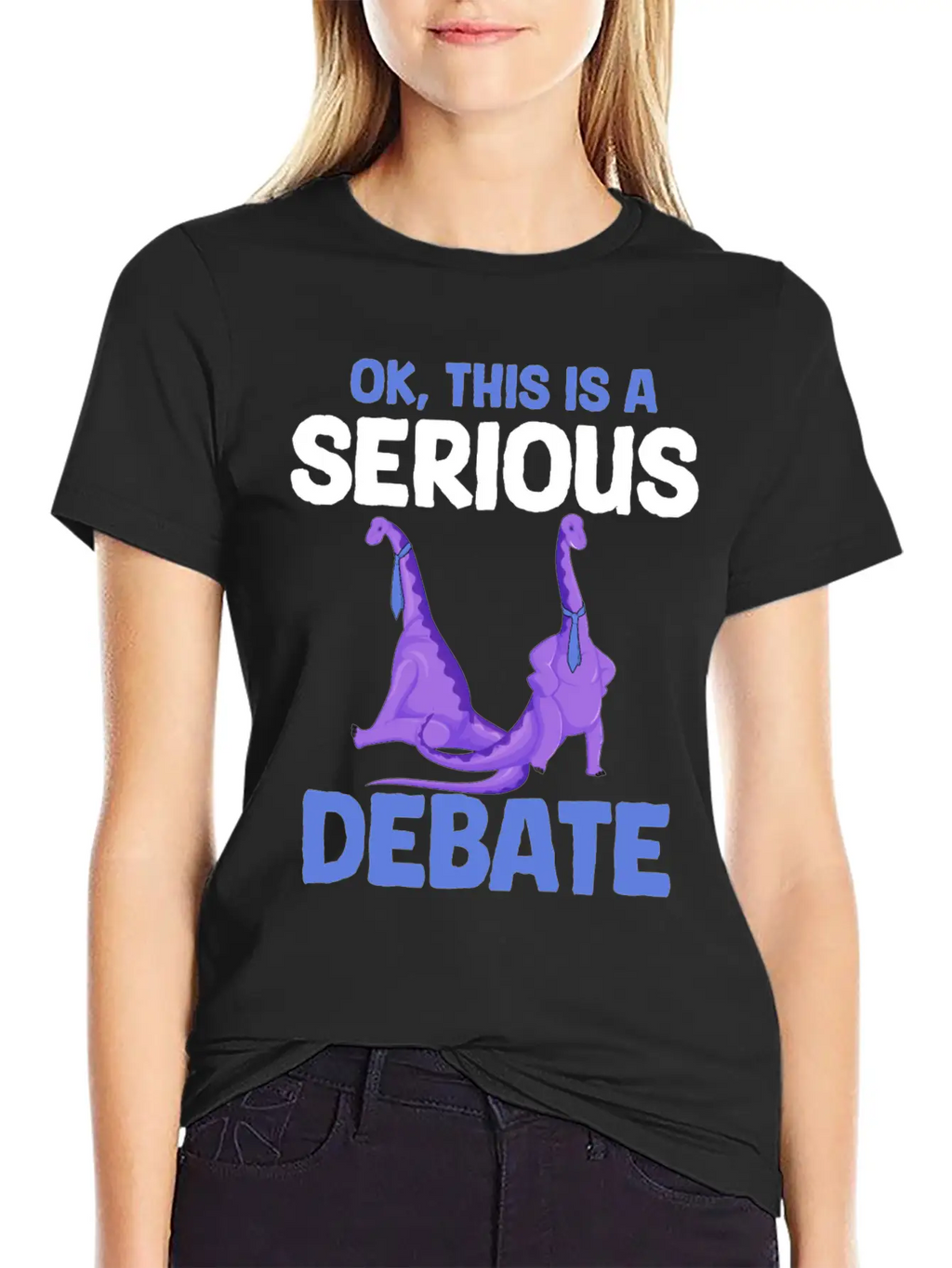 Dino Tie Business Meme Funny Saying Outfit Stylish Everyday T-Shirt – Unisex Basic Cotton Tee
