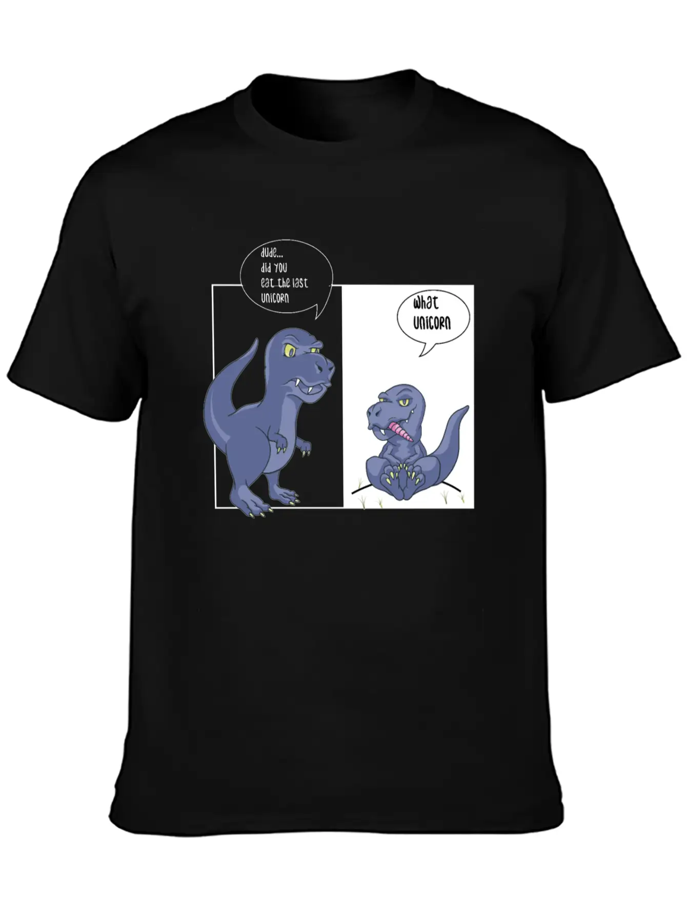 Dino Unicorn Unisex Casual T-Shirt – Clean Design For Daily Comfort