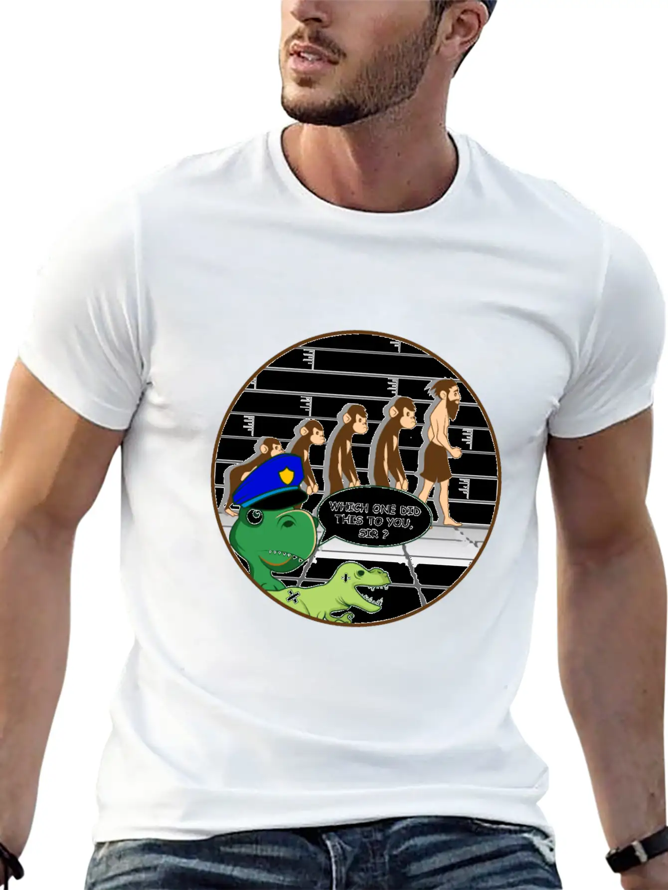 Dinosaur Human Joker And Comedian Gift Essential Cotton Tee For Daily Outfits – Unisex Style