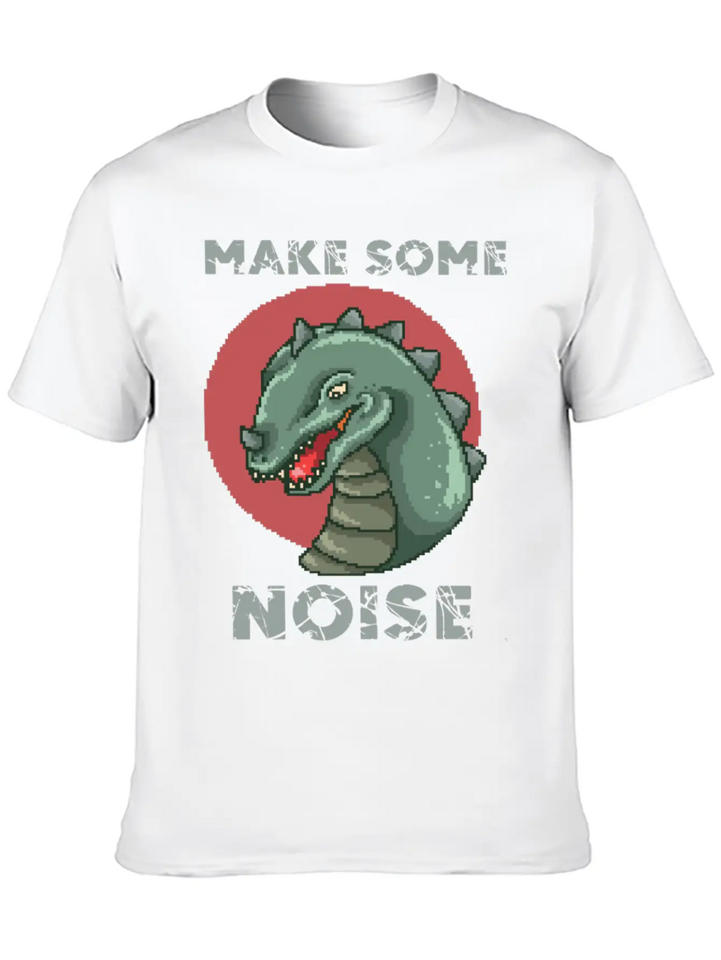 Dinosaur Noise Unisex Short Sleeve Soft Cotton T-Shirt – Casual Everyday Wear