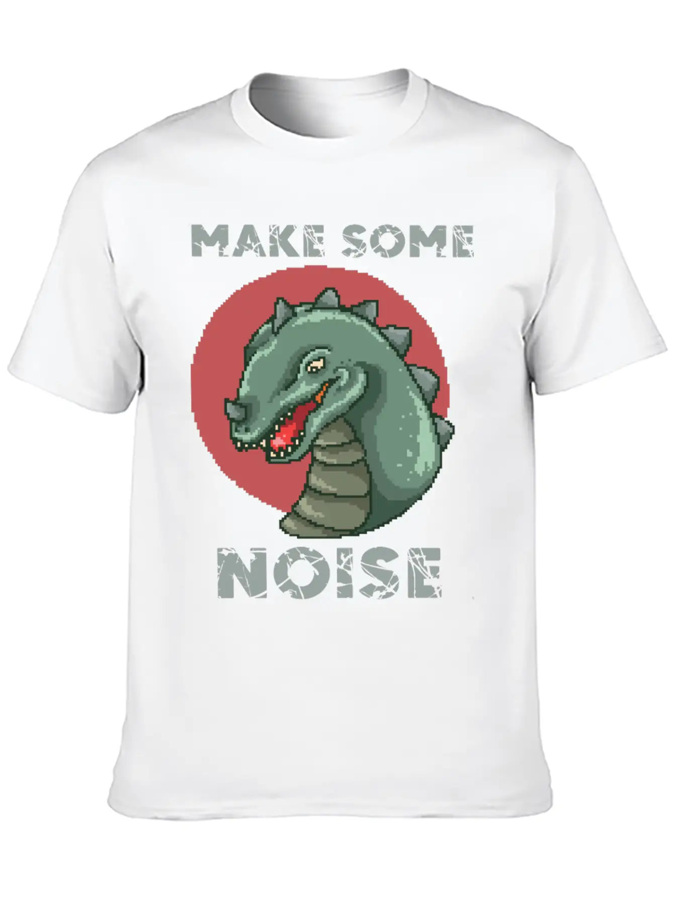 Dinosaur Noise Unisex Short Sleeve Soft Cotton T-Shirt – Casual Everyday Wear