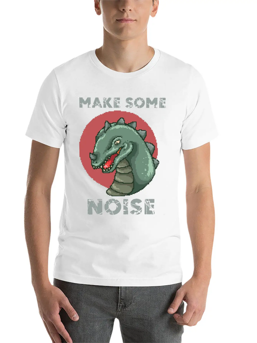 Dinosaur Noise Unisex Short Sleeve Soft Cotton T-Shirt – Casual Everyday Wear