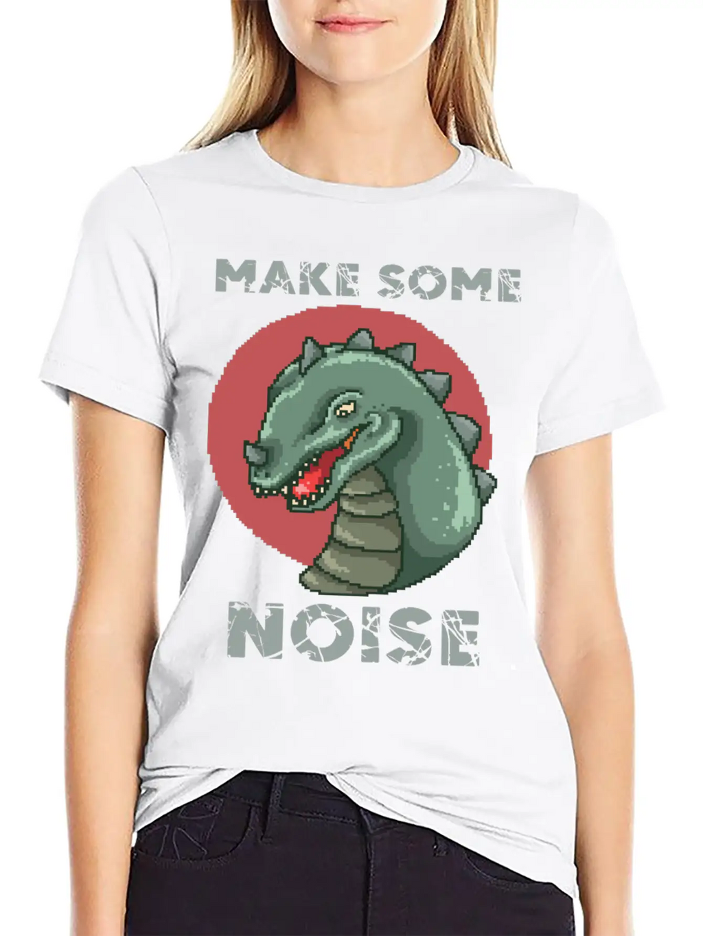 Dinosaur Noise Unisex Short Sleeve Soft Cotton T-Shirt – Casual Everyday Wear