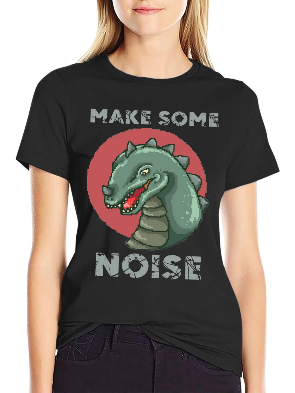 Dinosaur Noise Unisex Short Sleeve Soft Cotton T-Shirt – Casual Everyday Wear