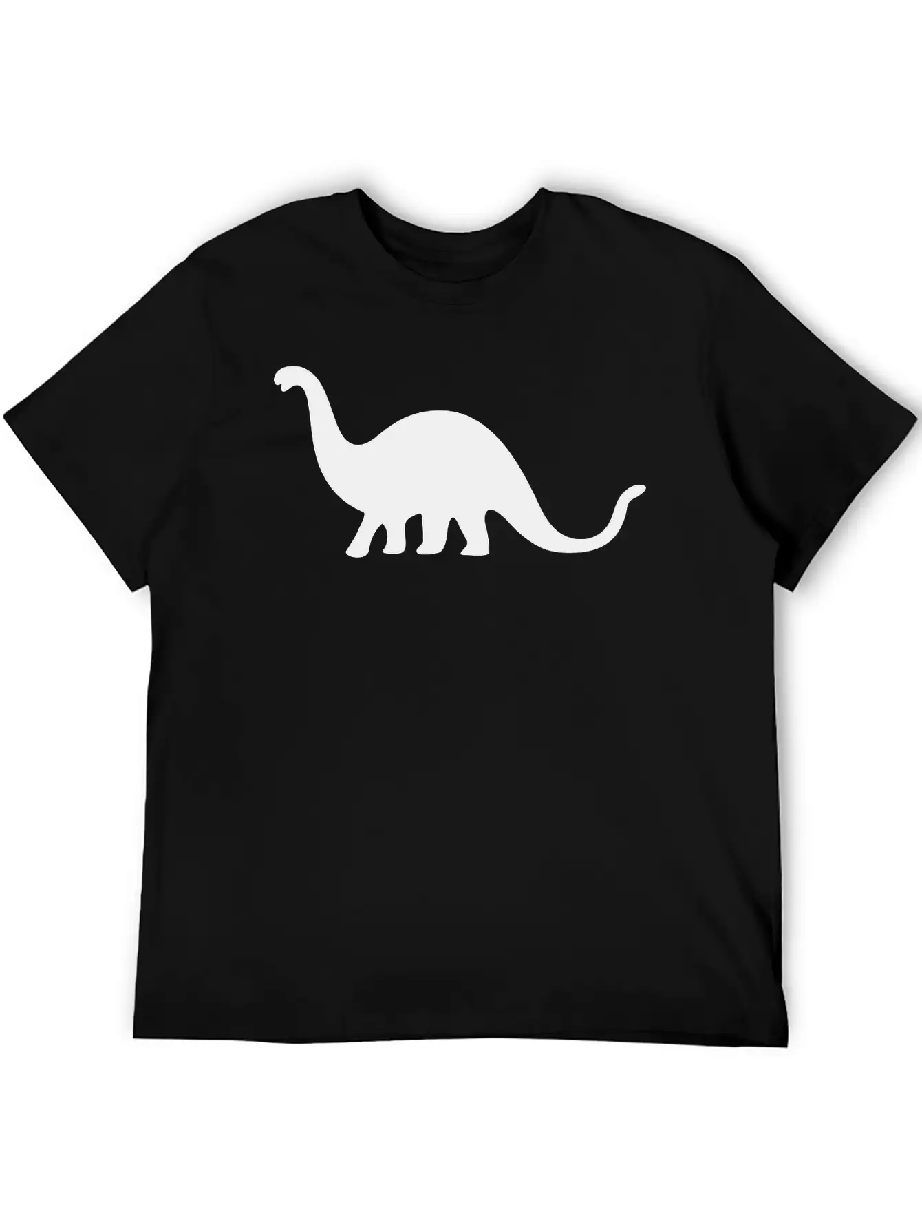 Dinosaur Vector Silhouette Essential Cotton Tee For Daily Outfits – Unisex Style